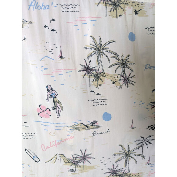 Denim & Flower Ricky Singh Hawaiian Button Down Shirt Men Size Small Vacation - Picture 6 of 11